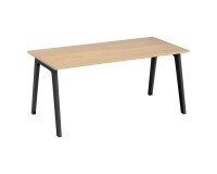 Bureau droit Eden Arche piètement métal avec goulotte intégrée