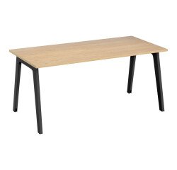 Bureau recht Eden Boog licht eiken L 180 cm met kabelgoot
