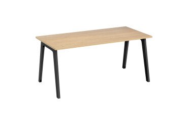 Bureau droit Eden Arche piètement métal avec goulotte intégrée