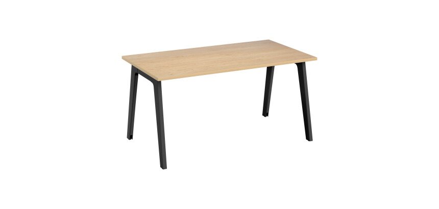 Mesa recta Eden Arco An 140 cm roble patas metal