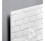 Tableau verre brique blanche SIGEL 55 x 130 cm