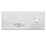 Tableau verre brique blanche SIGEL 55 x 130 cm