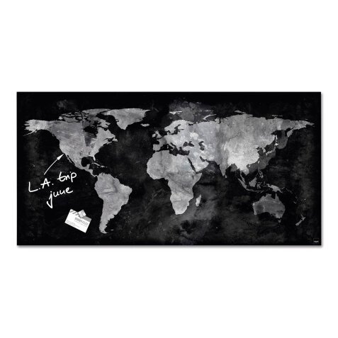 Tableau verre world map SIGEL