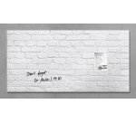 Tableau verre brique blanche SIGEL 46 x 91 cm