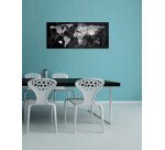 Tableau verre carte du monde SIGEL 55 x 130 cm