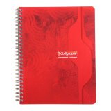 Notebook spiral binding Calligraphe 17 x 22 cm large squares 180 pages 