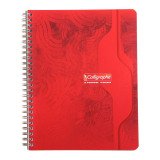 Cahier spirale Calligraphe 17 x 22 cm  grands carreaux 180 pages