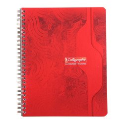 Cahier spirale Calligraphe 17 x 22 cm  grands carreaux 180 pages