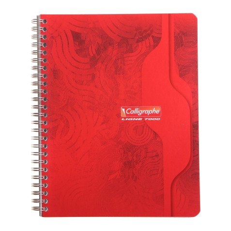 Cahier spirale Calligraphe 17 x 22 cm  grands carreaux 180 pages