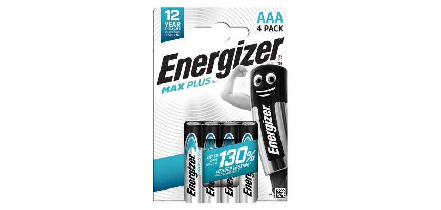Pile alcaline AAA - 4 piles LR3 Energizer Max plus