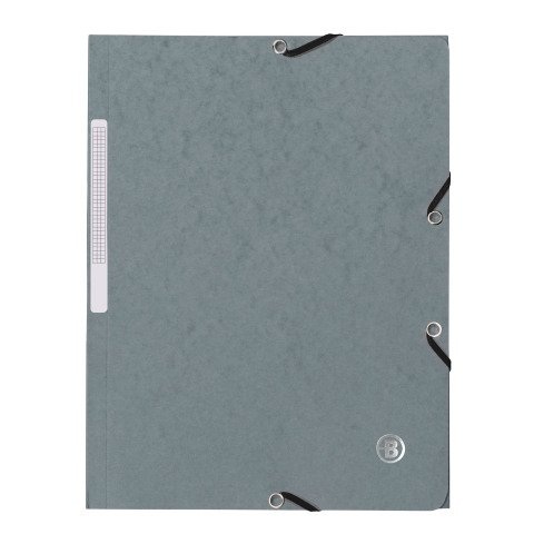 Carpetas 3 solapas de cartón 450 g A4 gris