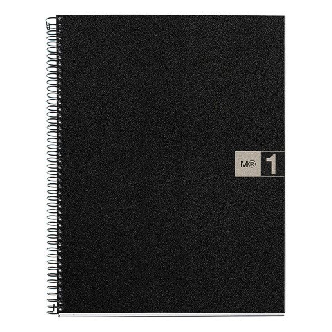 Cuaderno tapa de polipropileno cuadricula 5 mm- 1 color Miquelrius Gris