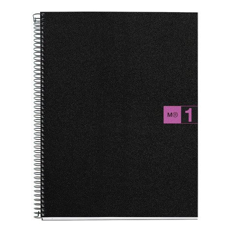 Cuaderno tapa de polipropileno cuadricula 5 mm- 1 color Miquelrius Fucsia