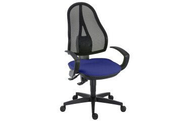 Silla de oficina Holly contacto permanente con reposabrazos fijos