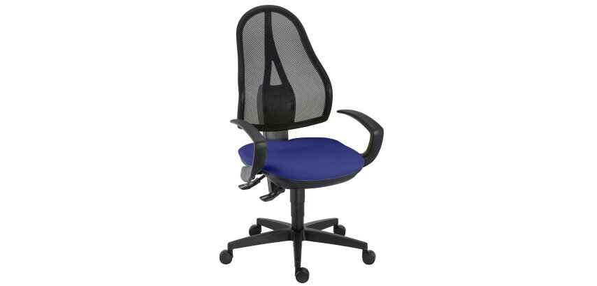 Silla de oficina Holly contacto permanente con reposabrazos fijos
