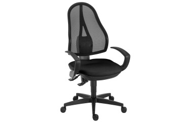 Silla de oficina Holly contacto permanente con reposabrazos fijos