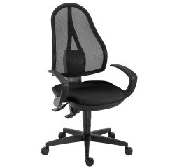 Silla de oficina Holly contacto permanente con reposabrazos fijos