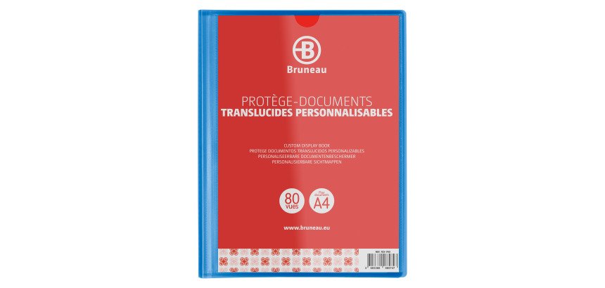Translucent and personalizable document holders Bruneau polypropylene A4 40 sleeves - 80 sights 