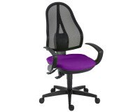 Chaise de bureau Open Point - Contact permanent - avec accoudoirs fixes - violet