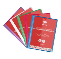 Transparante, personaliseerbare documentbeschermers Bruneau polypropyleen A4 20 hoesjes - 40 zichten 