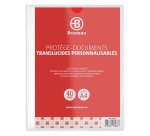 Protège-documents Bruneau polypropylène translucide personnalisable A4 20 pochettes - 40 vues