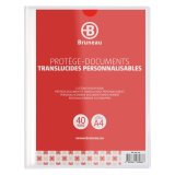 Protège-documents Bruneau polypropylène translucide personnalisable A4 20 pochettes - 40 vues