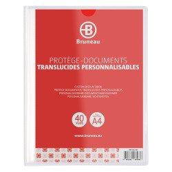 Translucent and personalizable document holders Bruneau polypropylene A4 20 sleeves - 40 sights 