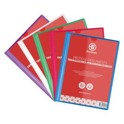 Pack 7 Protège-documents Bruneau polypropylène translucide personnalisable A4 40 pochettes + 3 offerts