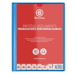 Protège-documents Bruneau polypropylène translucide personnalisable A4 20 pochettes - 40 vues