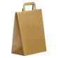 Winkelzak ECO kraft met platte handvatten 31 x 26 x 14 cm - Karton van 250