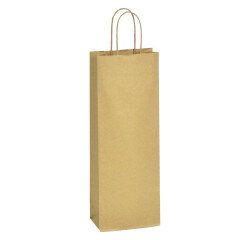 Bottle bag ECO kraft with twisted handles 39 x 14 x 8 cm - Pack of 200