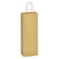 Sac bouteille Eco kraft brun poignées torsadées 39 x 14 x 8 cm - Carton de 200