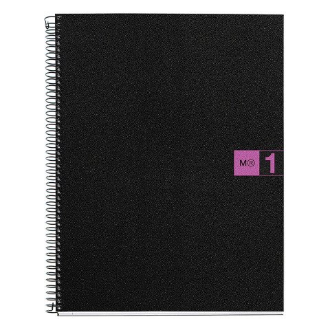 Cuaderno tapa de polipropileno A4 cuadricula 5 mm- 1 color Miquelrius Fucsia
