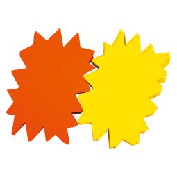 Etiketten in karton gekarteld geel/oranje 120 x 80 mm Apli - doos van 50