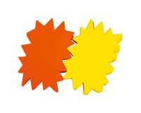 Labels in cardboard crenated yellow/orange 120 x 80 mm Apli - box of 50