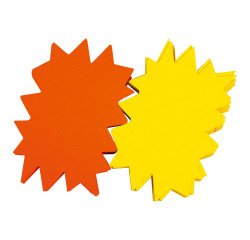 Etiquette carton forme éclatée jaune/orange 120 x 80 mm Apli - Boîte de 50