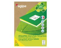 Adressaufkleber Tintenstrahl- und Laserdrucker 38 x 21,2 mm Agipa 101185 weiß - Box von 6500