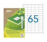 Adressaufkleber Tintenstrahl- und Laserdrucker 38 x 21,2 mm Agipa 101185 weiß - Box von 6500