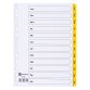 Dividers A4 white bristol cardboard Bruneau 12 monthly tabs in yellow - 1 set