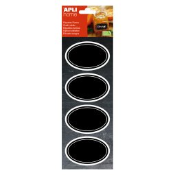 Removable chalk label oval 80 x 50 mm Agipa - box of 8