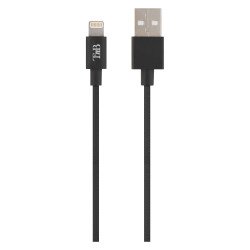 Câble tressé USB - Lightning 2 m noir