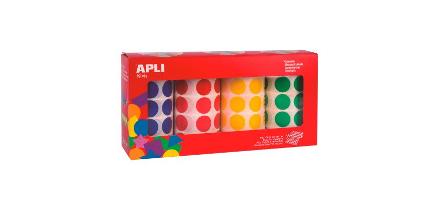 Zelfklevende pastilles  Ø 20mm Agipa 7080U assortiment - doos van 7080