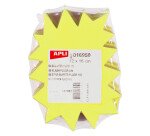 Etiquettes carton forme éclatée jaune/orange 160 x 120 mm Apli - Boîte de 50