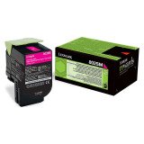 Lexmark 80C2SM0 toner magenta pour imprimante laser