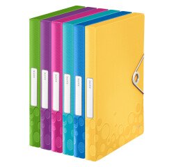 Classifying box with elastic strap in polypropylene back of 30 mm assortment WOW LEITZ 