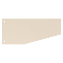 Trapeziumvormige tabbladen effen geperforeerd Bruneau gerecycleerd karton - 105 x 240 mm - pakje van 100