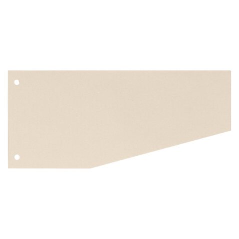 Trapeziumvormige tabbladen effen geperforeerd Bruneau gerecycleerd karton - 105 x 240 mm - pakje van 100