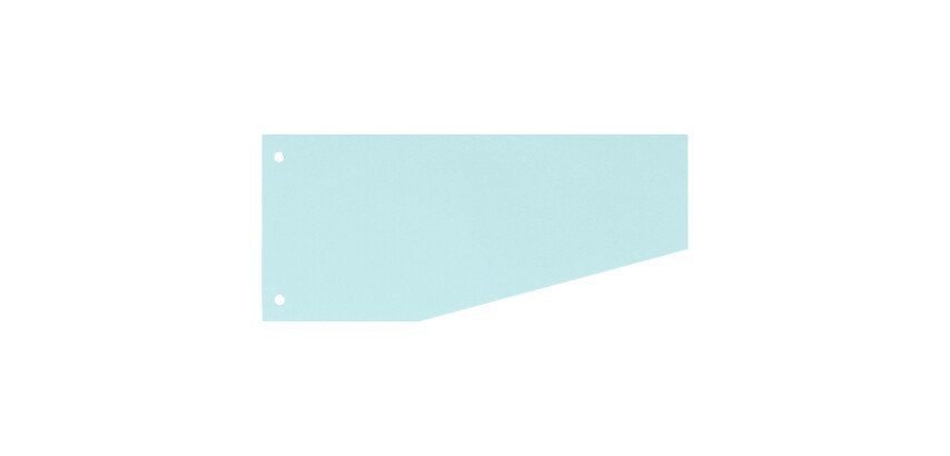 Trapeziumvormige tabbladen effen geperforeerd Bruneau gerecycleerd karton - 105 x 240 mm - pakje van 100