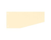 Intercalaires trapèze unis jaunes perforés Bruneau carte recyclée - 105 x 240 mm - Paquet de 100