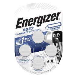 Lithium-Knopfzelle Ultimate 2032 Energizer - Pack von 4 CR2032-Batterien